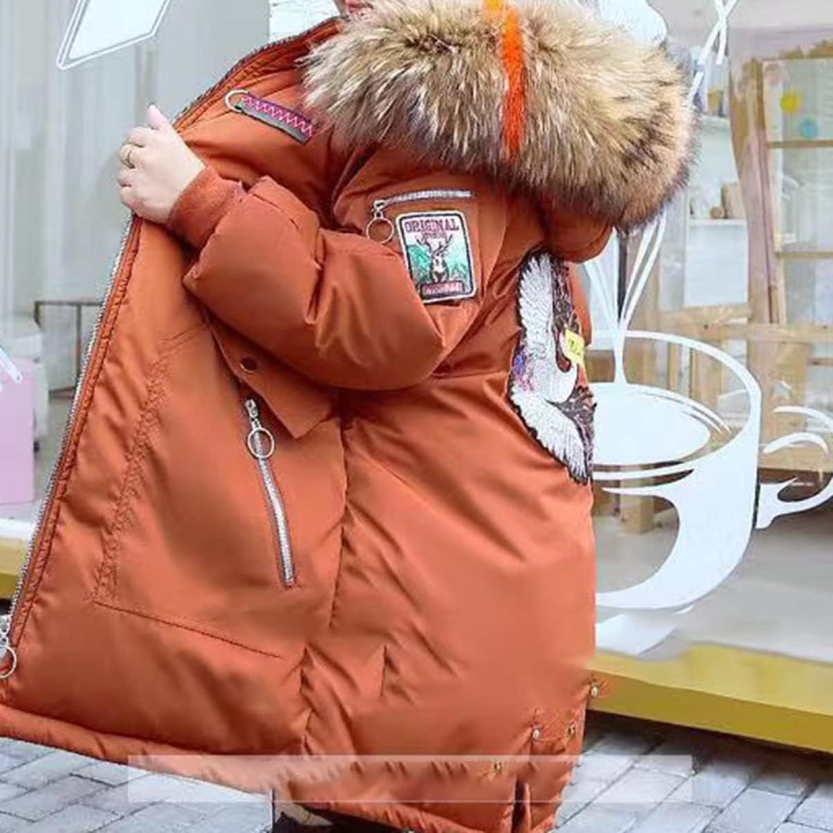 Amazon | QPQPQ ダウンジャケット アウター 上着 ロング ダウン